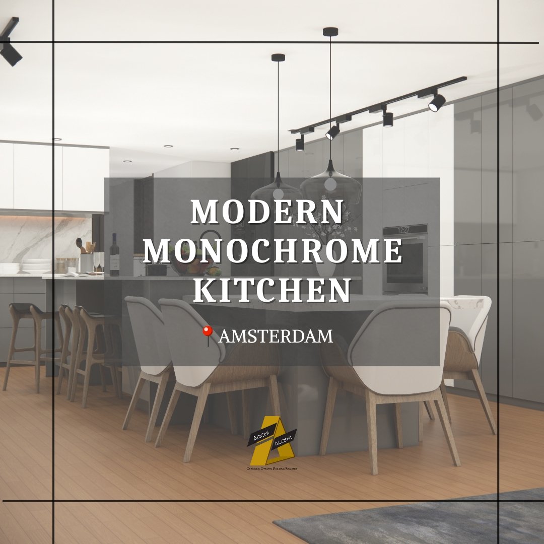 Modern Monochromatic Kitchen - Archi Accent