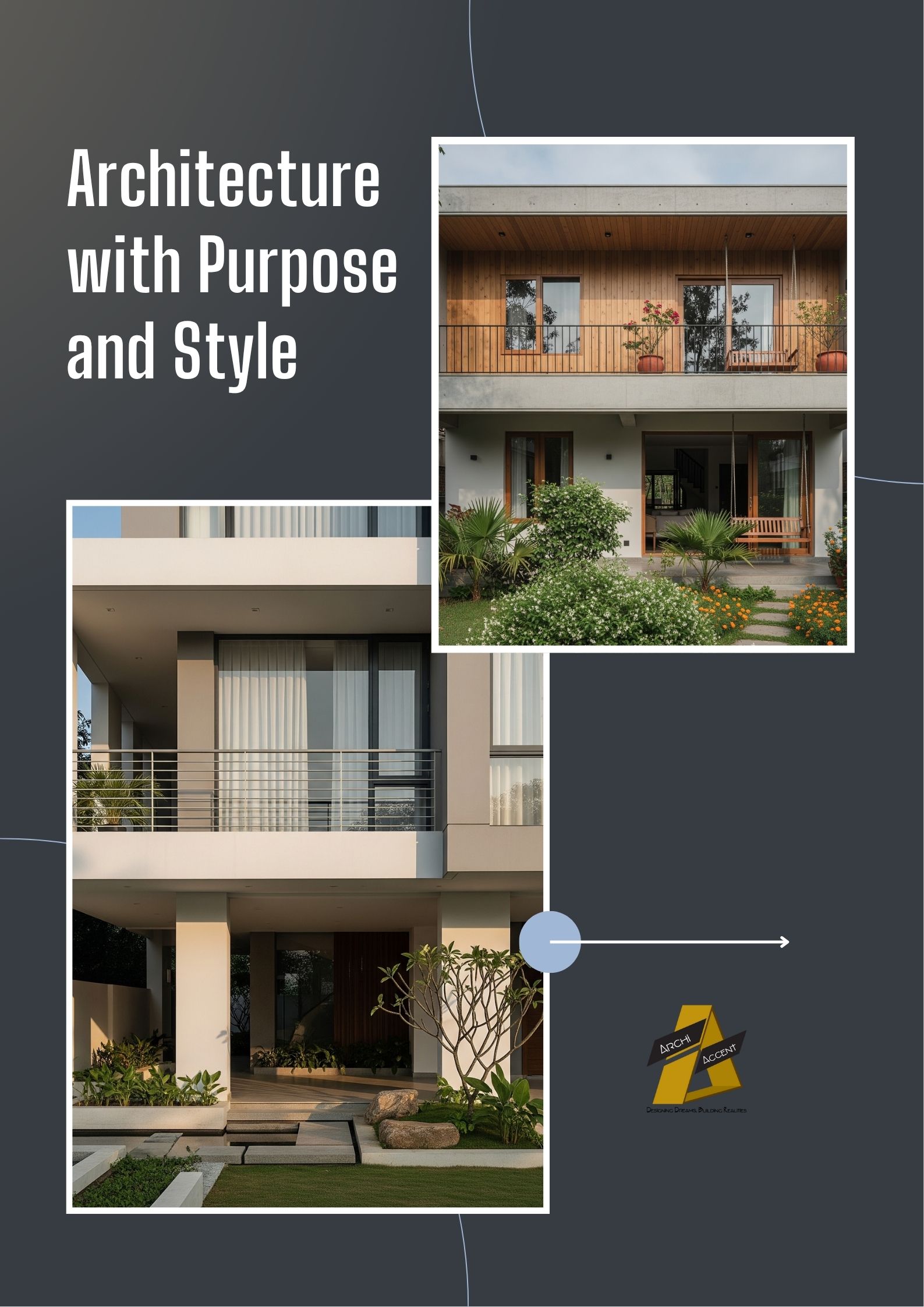 Modern minimalist residential building in Bangladesh with clean lines, large glass windows, and sleek concrete exterior designed by Archi Accent
