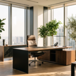 Modern office furniture setup in a premium Dhaka workspace